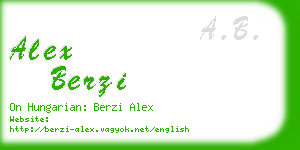 alex berzi business card